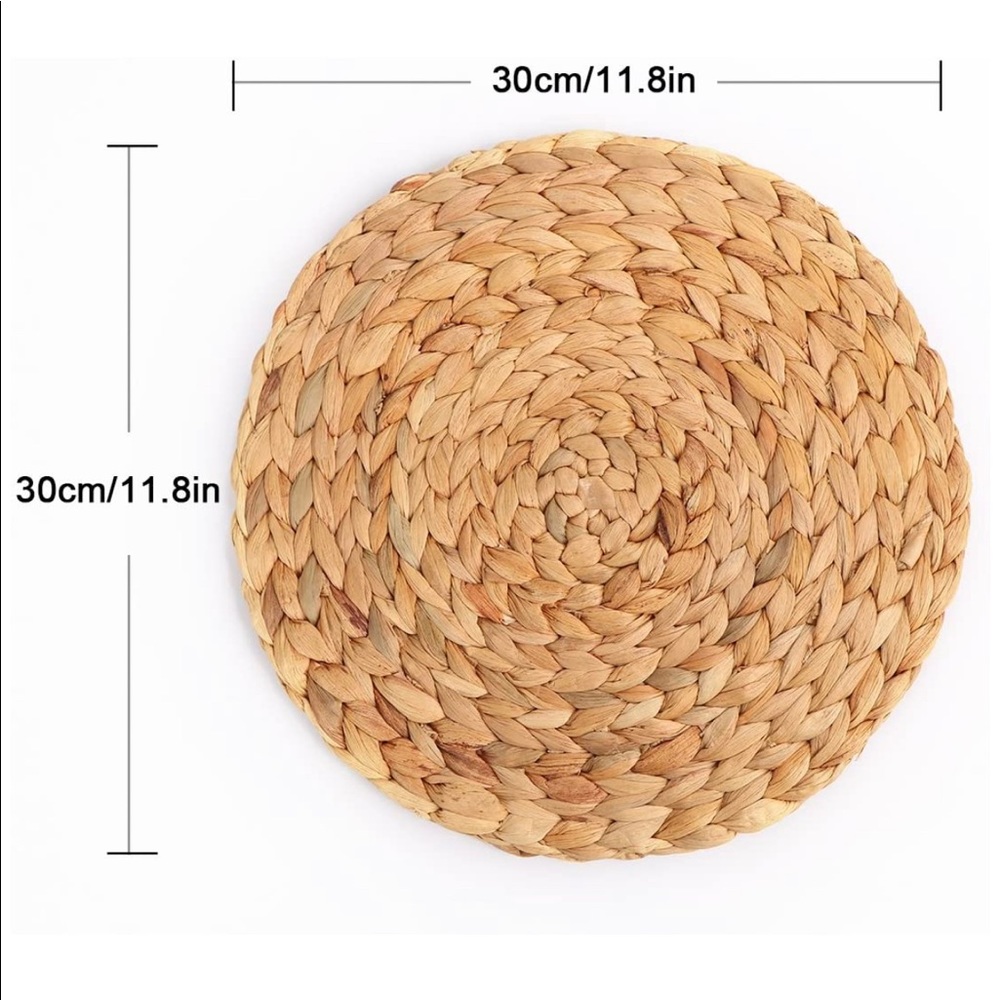 Round Braided Rattan Tablemats - Picture 5 of 5